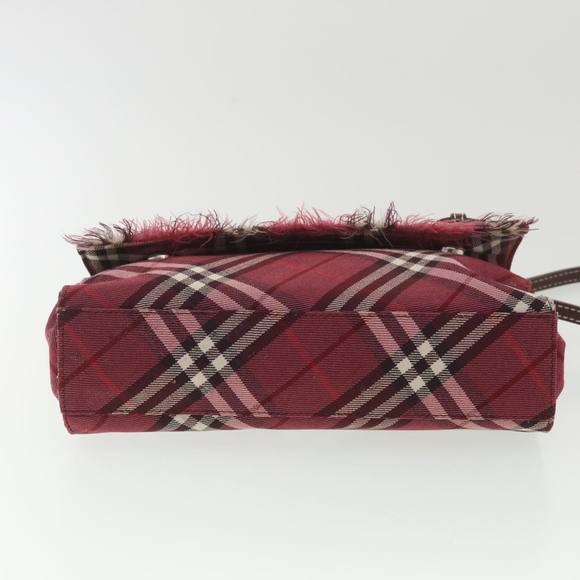 BURBERRY Nova Check Shoulder Bag Nylon Red Auth ti917 - Picture 5 of 16